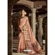 Light Orange Latest Casual Wear Designer Printed Soft Cotton Sari