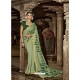 Green Latest Casual Wear Designer Printed Soft Cotton Sari
