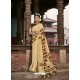 Cream Latest Casual Wear Designer Printed Soft Cotton Sari