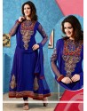 Royal Blue Embroidery Anarkali Salwar Suit