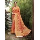 Orange Designer Classic Wear Silk Sari