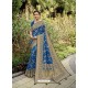 Royal Blue Designer Classic Wear Silk Sari