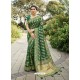 Dark Green Designer Classic Wear Silk Sari