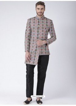 Multi Colour Readymade Designer Indo Western Sherwani