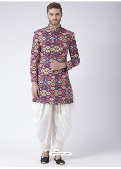 Multi Colour Readymade Designer Indo Western Sherwani