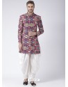 Multi Colour Readymade Designer Indo Western Sherwani