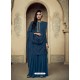 Teal Blue Readymade Designer Faux Georgette Party Wear Palazzo Salwar Suit