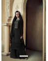 Black Readymade Designer Faux Georgette Party Wear Palazzo Salwar Suit