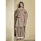 Light Brown Readymade Designer Faux Georgette Party Wear Palazzo Salwar Suit