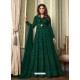 Dark Green Latest Real Georgette Designer Wedding Anarkali Suit