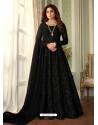 Black Latest Real Georgette Designer Wedding Anarkali Suit