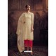 Off White Designer Heavy Party Wear Palazzo Salwar Suit