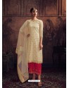 Off White Designer Heavy Party Wear Palazzo Salwar Suit