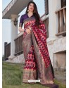 Multi Colour Designer Party Wear Banarasi Silk Sari