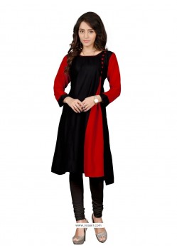 Black Latest Designer Readymade Party Wear Kurti