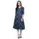 Navy Blue Latest Designer Readymade Party Wear Kurti