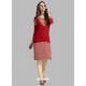 Red Latest Designer Readymade Party Wear Kurti