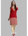 Red Latest Designer Readymade Party Wear Kurti