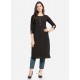 Black Latest Designer Readymade Party Wear Kurti