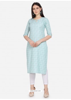 Aqua Grey Latest Designer Readymade Party Wear Kurti