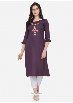 Purple Latest Designer Readymade Party Wear Kurti