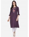 Purple Latest Designer Readymade Party Wear Kurti