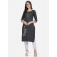 Black Latest Designer Readymade Party Wear Kurti