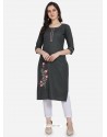 Black Latest Designer Readymade Party Wear Kurti