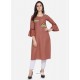 Rust Latest Designer Readymade Party Wear Kurti