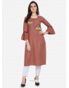 Rust Latest Designer Readymade Party Wear Kurti