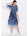 Blue Latest Designer Readymade Party Wear Kurti