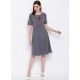 Grey Latest Designer Readymade Party Wear Kurti