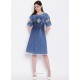 Dark Blue Latest Designer Readymade Party Wear Kurti