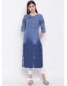 Dark Blue Latest Designer Readymade Party Wear Kurti