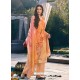 Orange Designer Cotton Silk Palazzo Salwar Suit