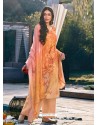 Orange Designer Cotton Silk Palazzo Salwar Suit