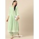 Sea Green Designer Readymade Party Wear Kurti With Palazzo