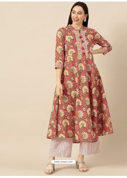 Multi Colour Designer Readymade Party Wear Kurti With Palazzo