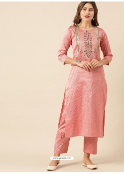 Pink Designer Readymade Party Wear Kurti With Palazzo