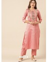 Pink Designer Readymade Party Wear Kurti With Palazzo