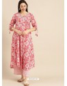 Pink Designer Readymade Party Wear Kurti With Palazzo