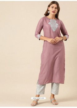 Old Rose Designer Readymade Party Wear Kurti With Palazzo