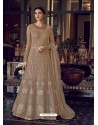 Beige Stunning Indo Western Designer Wedding Anarkali Suit