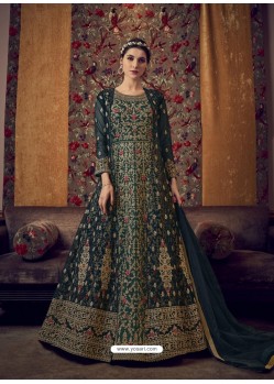 Navy Blue Stunning Indo Western Designer Wedding Anarkali Suit