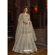 Off White Stunning Indo Western Designer Wedding Anarkali Suit