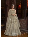 Off White Stunning Indo Western Designer Wedding Anarkali Suit