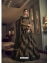Black Stunning Indo Western Designer Wedding Anarkali Suit