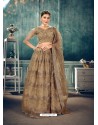 Copper Designer Bridal Wear Soft Net Lehenga Choli