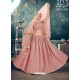 Dusty Pink Designer Bridal Wear Soft Net Lehenga Choli