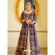 Royal Blue Latest Velvet Designer Wedding Anarkali Suit